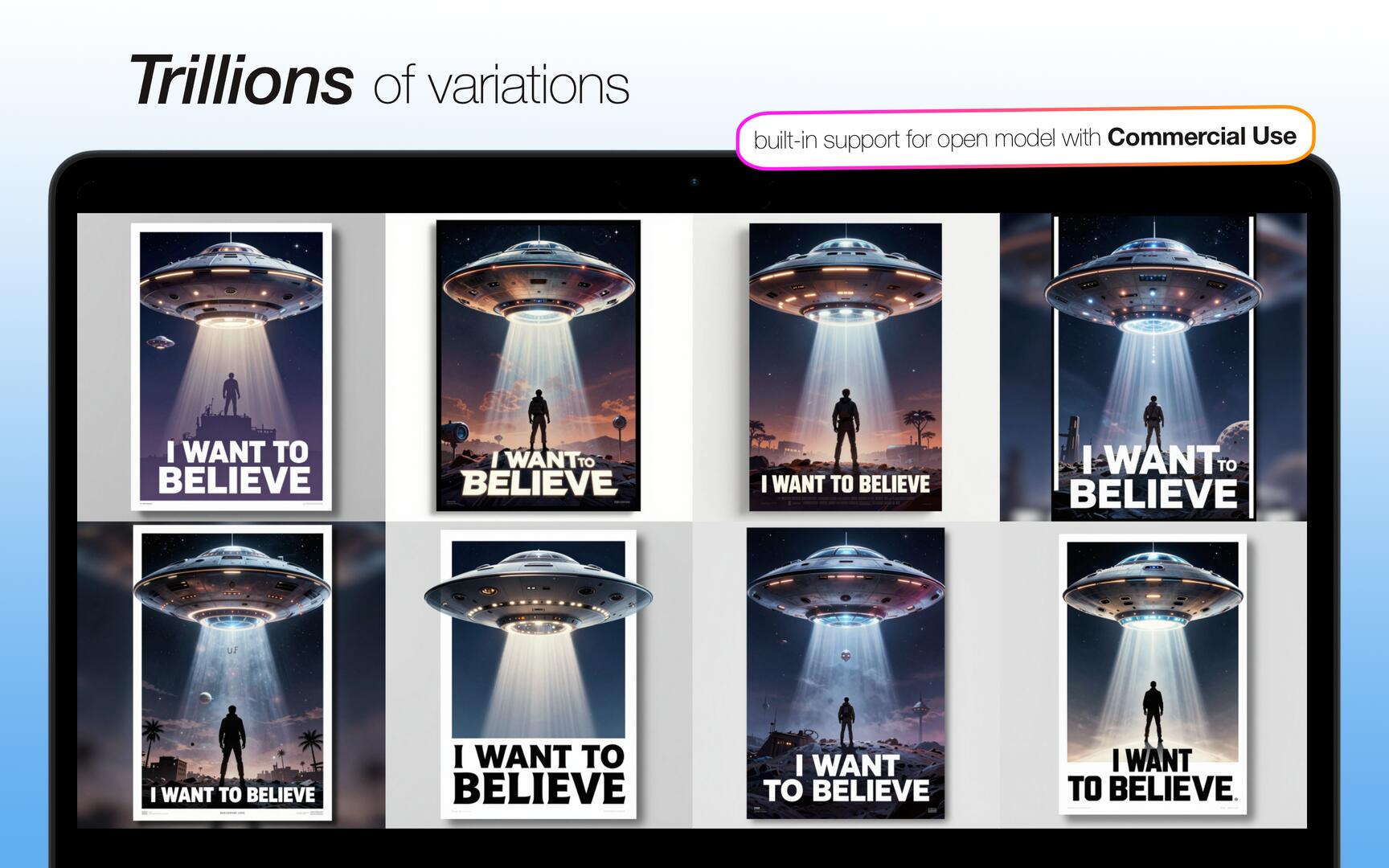 Trillions of variations